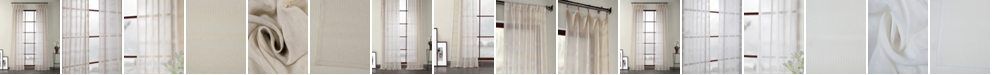 Exclusive Fabrics & Furnishings Exclusive Fabrics Furnishings Patterned Linen Sheer Curtain 84" x 50" Curtain Panel